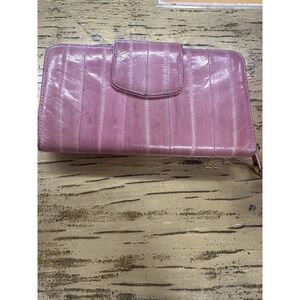 Vintage Eel Skin Pink Wallet